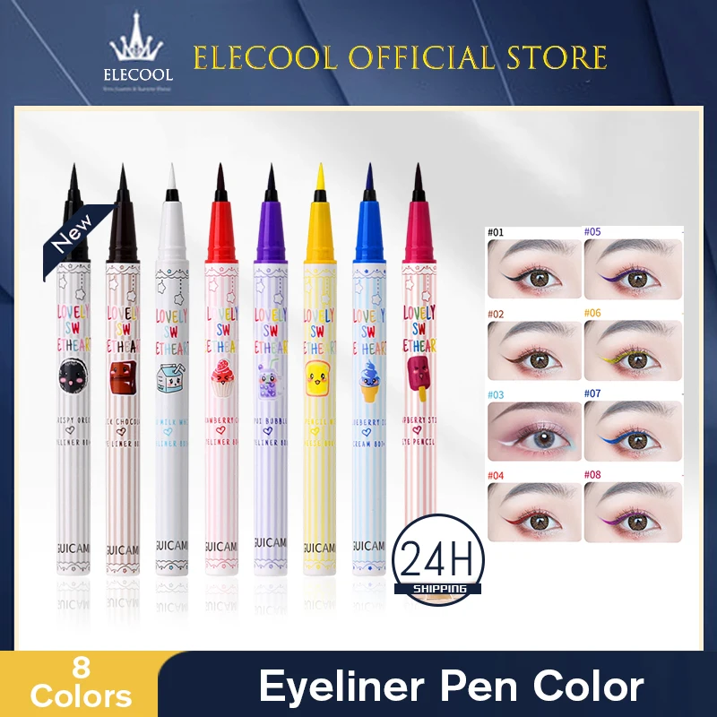 

ELECOOL Muti-color Liquid Eyeliner Pen Super Smooth Quick Drying Waterproof Long Lasting Eye Liner Makeup Cosmetics Maquiagem