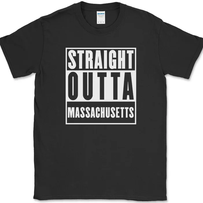 Прямая футболка из Массачусетса, Забавный Государственный юмор, подарок, новинка, футболка с текстом
