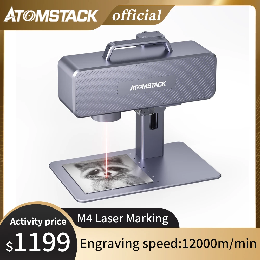 

ATOMSTACK Fiber Laser Marking Machine M4 High-Precision Metal Nameplate Engraver Wifi Portable Engraving Industrial Desktop