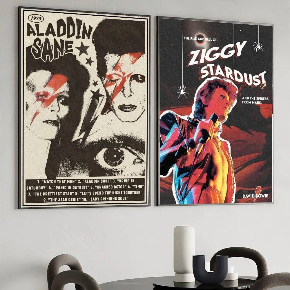 Британская рок-группа Б-Боуи постер настенное искусство домашний декор комнаты