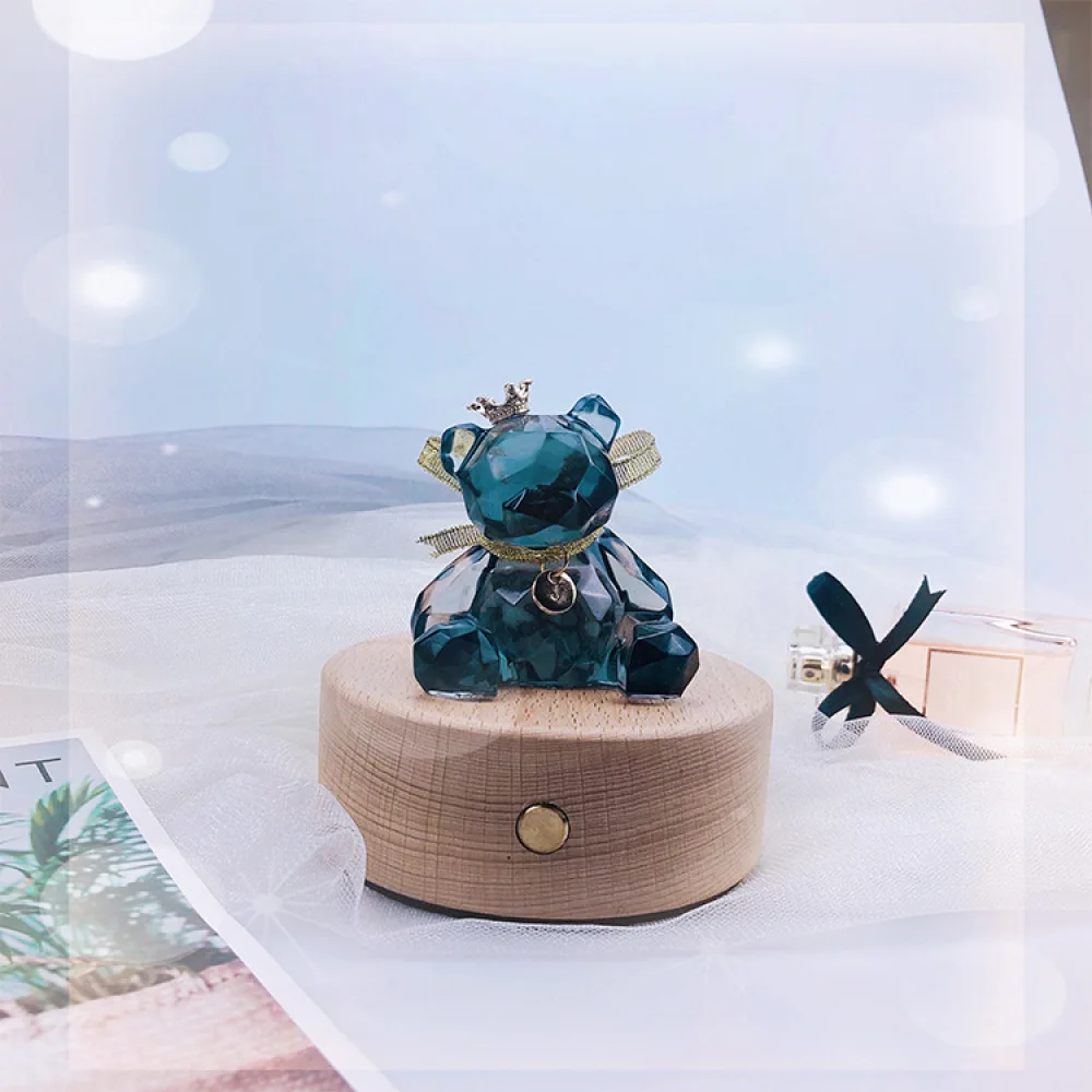 

Led Small Night Lamp Paddington Bear Touch Colorful Crystal Resin Valentine's Day Gift Box Light Birthday Mother's Day Gift