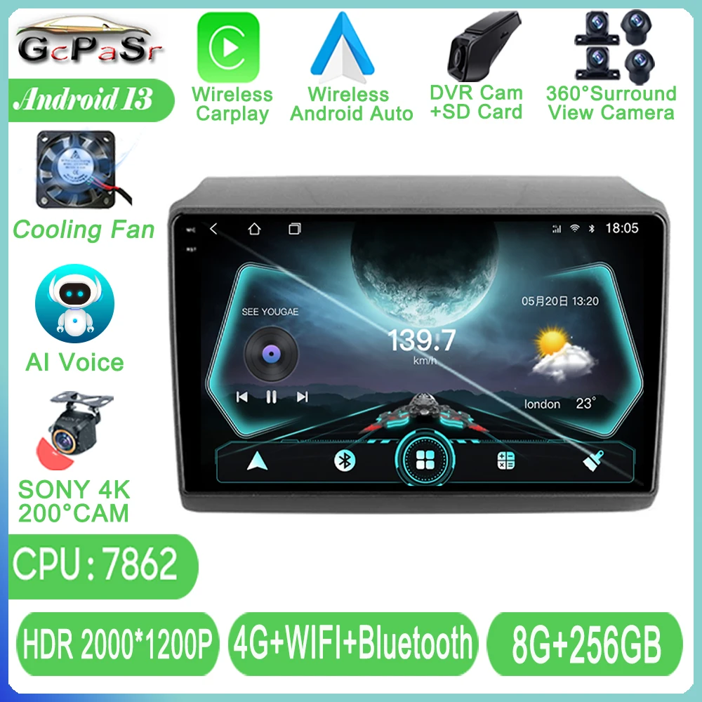 GPS BT Android 13 для Fiat Ducato 3 2011-2022 Peugeot Boxer 2 Citroen Jumper Мультимедийный автомобильный