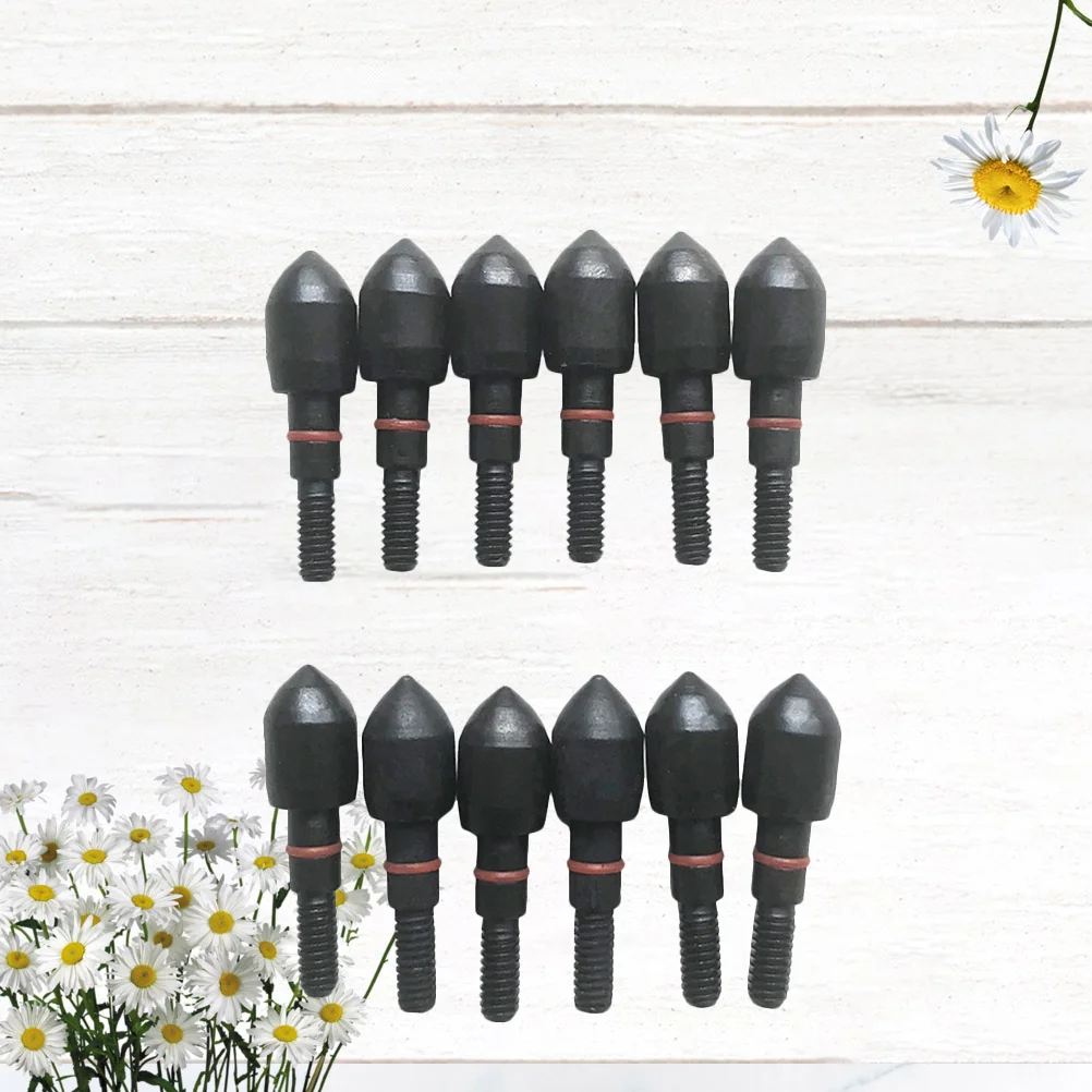 

12PCS 62mm Thread Broadheads 100 Grain Arrow Tips With Anti-slip Pads Archery Arrowhead Accessory for Compound Bow Recurve Bow