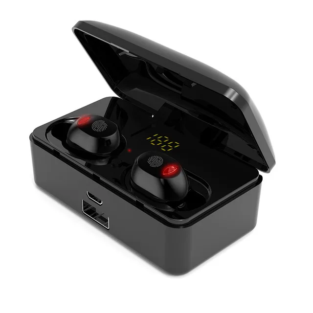 

Bluetooth Earphone Wireless Earbuds Noise Canceling Mini TWS LED Power Display Sports Waterproof Earphone Touch Control 9D Hifi