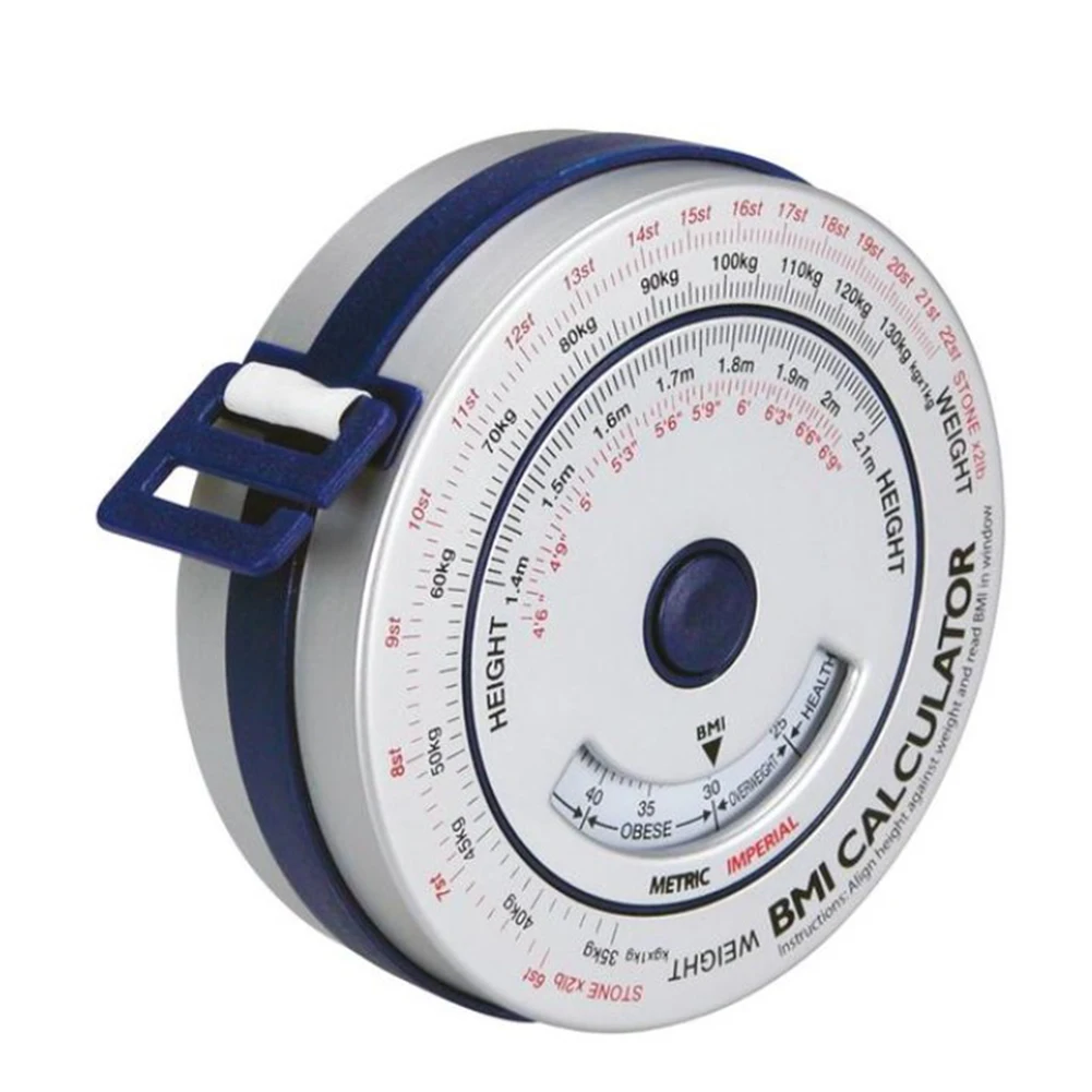 

Tape Tape Measure Easy To Use Mass Index 7.2x2.1cm BMI Body Calculator Measures Tools Plastic Retractable 150cm