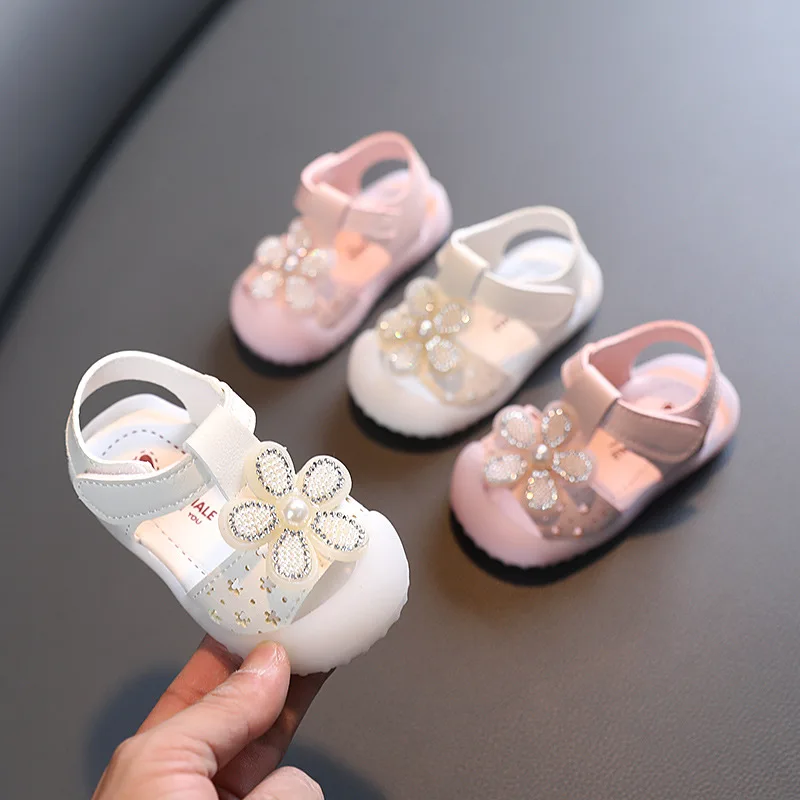 

Летние сандалии для маленьких девочек; От 1 до 2 лет; Детская нескользящая обувь с мягкой подошвой для малышей; Обувь маленькой принцессы; Цве...