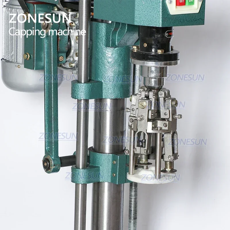 Фото ZONESUN ZS-XG60 ROPP Машина для обжима крышек Соевый соус Вино Газированная вода Бутылка Укупорочная машина с защитой от помех Машина для упаковки пищевых продуктов №2