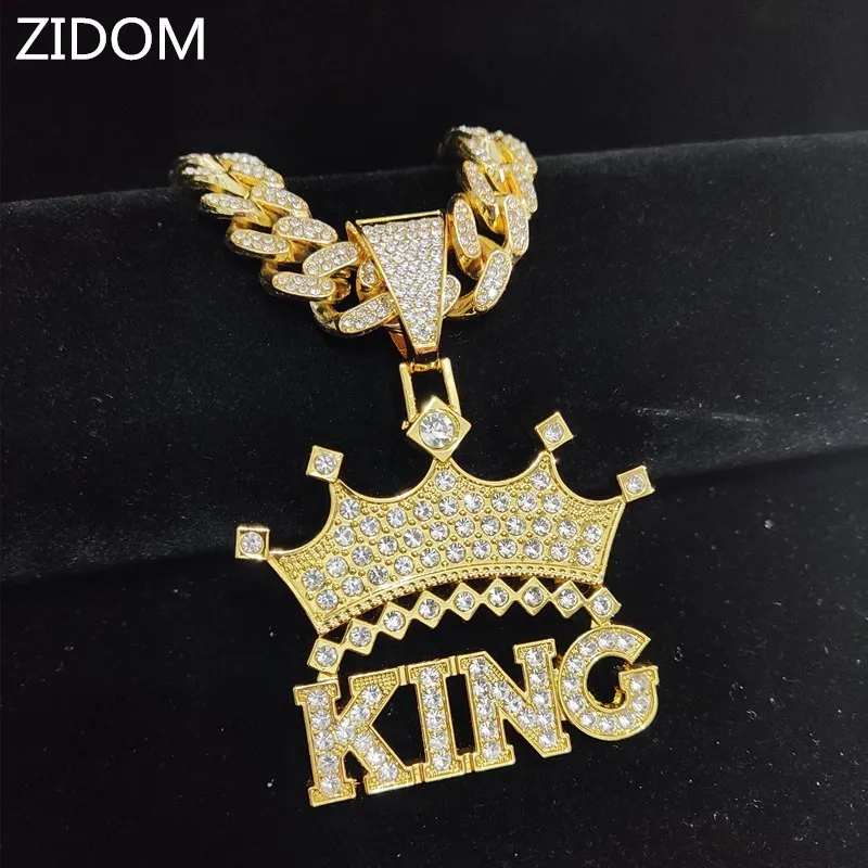 with 13mm Crystal Cuban Chain HipHop 