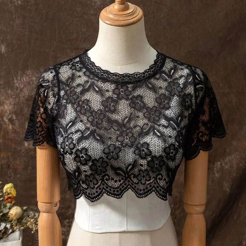 Женские Кружевные Прозрачные топы