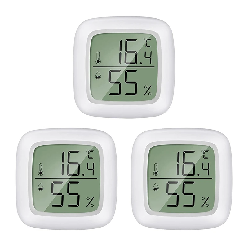 

Pack Of 3 For MINI LCD Digital Thermometer Hygrometer Thermometer Indoor For Baby Room, Senior Room