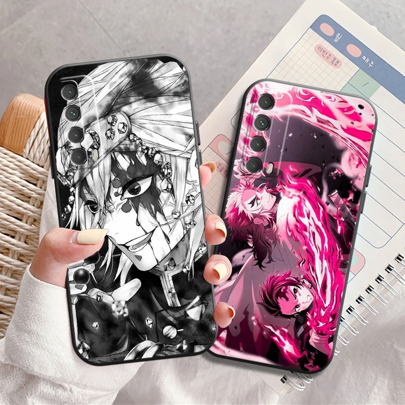 

Demon Slayer Anime Phone Case For Huawei P Smart Z P20 P30 Honor 8X 9 9A 9X 10 10 Lite Back Funda Soft Black Coque