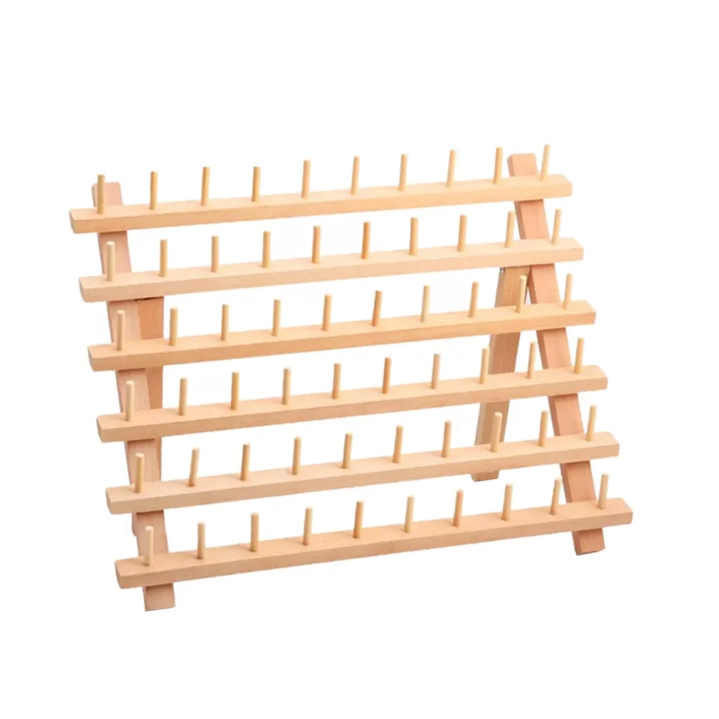 

1Pcs 60-Spool Thread Rack, Wooden Thread Holder Sewing Organizer for Sewing,