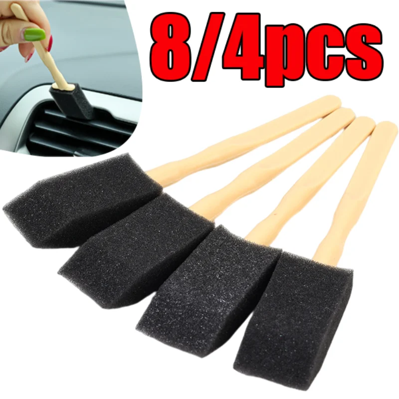 

Car Air Outlet Cleaning Sponge Brush Dust Removal Long Handle Grille Cleaner Brushes Auto Interior Detailing Wash Tools