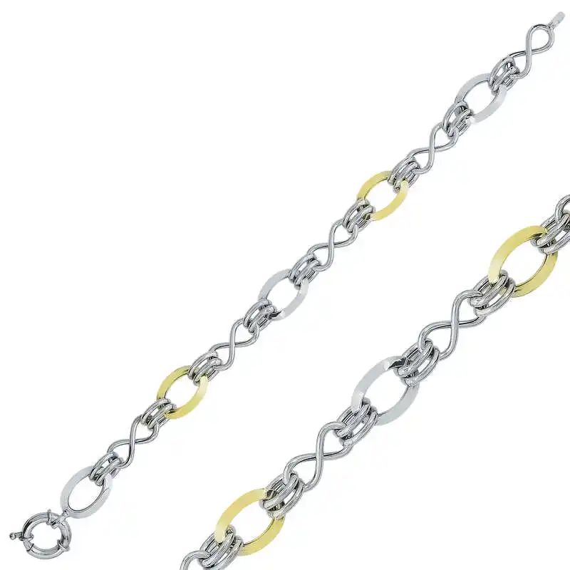 

Tevuli 925 пробы серебряный браслет с детализированным кольцом