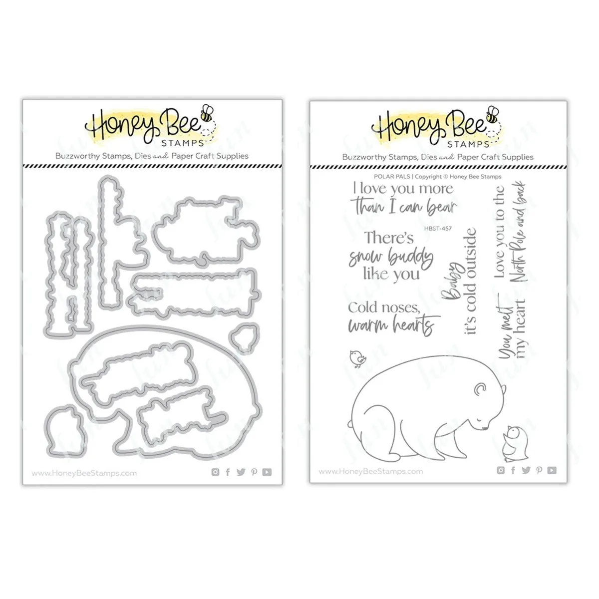 

Metal Cutting Dies Silicone Clear Stamps Scrapbooking Album Card Diy Embossing Craft Supplies 2022 New Polar Pals Bear Template