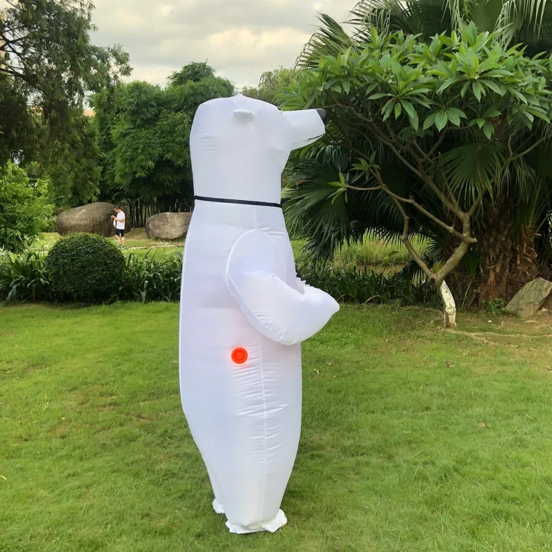 Надувные костюмы белого медведя костюм для косплея на Хэллоуин взрослых
