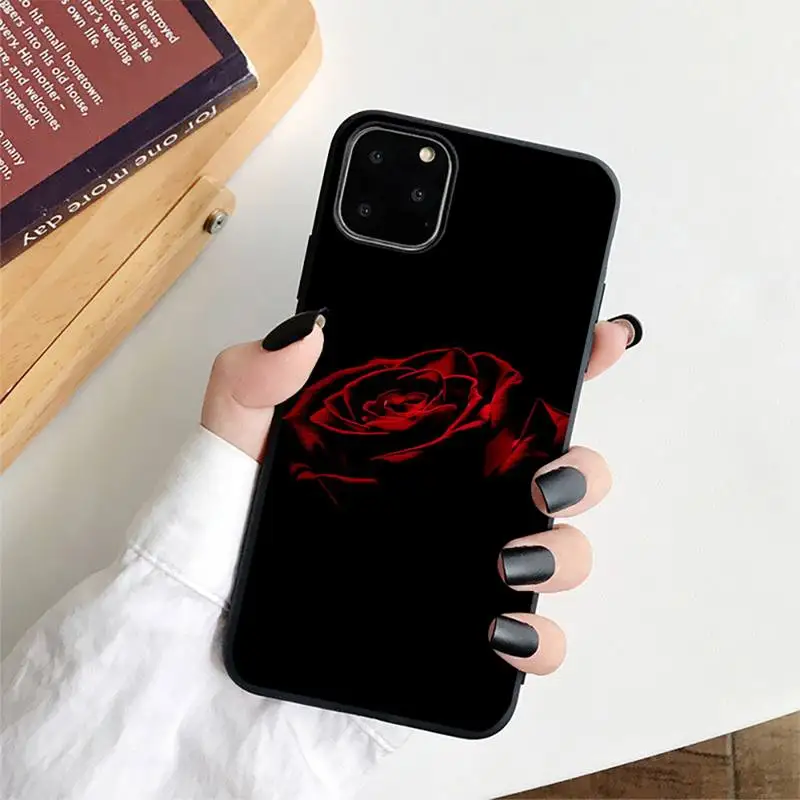 Чехол для телефона FHNBLJ с ярко-красными розами и цветами iPhone 11 12 13 mini pro XS MAX 8 7 6 6S Plus X