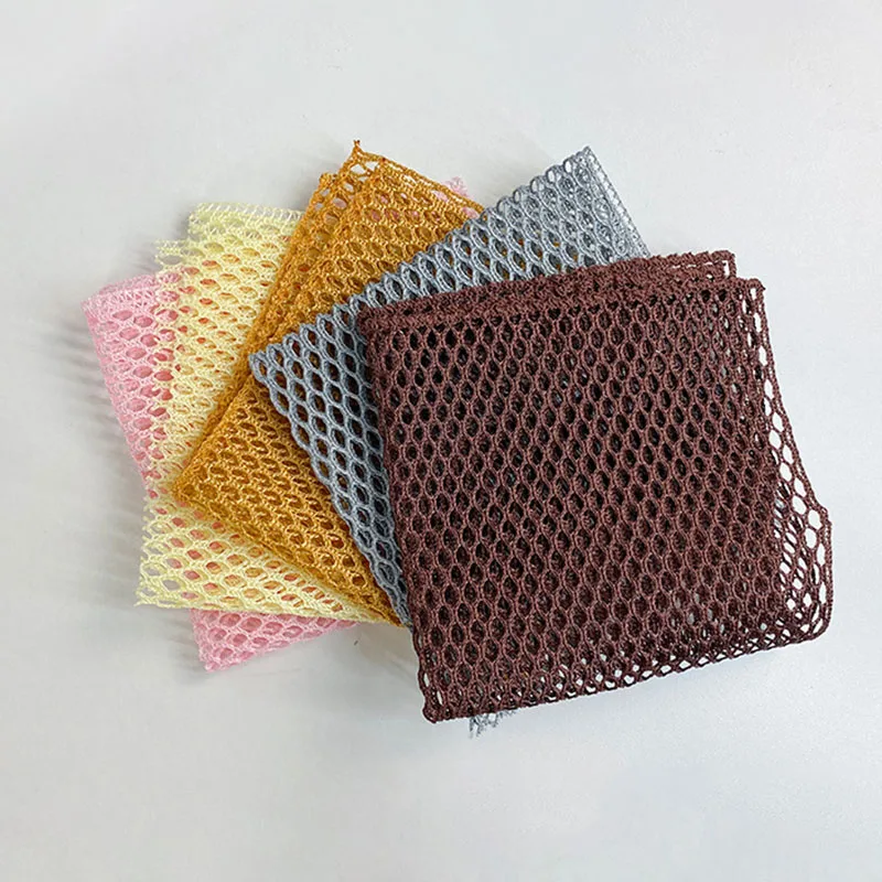 

Mesh Dish Cloths Kitchen Dishwashing Towel Reusable Cleaning Wipes Non-stick Oil Gas Stove Scouring Pad Net Cleaning Rag