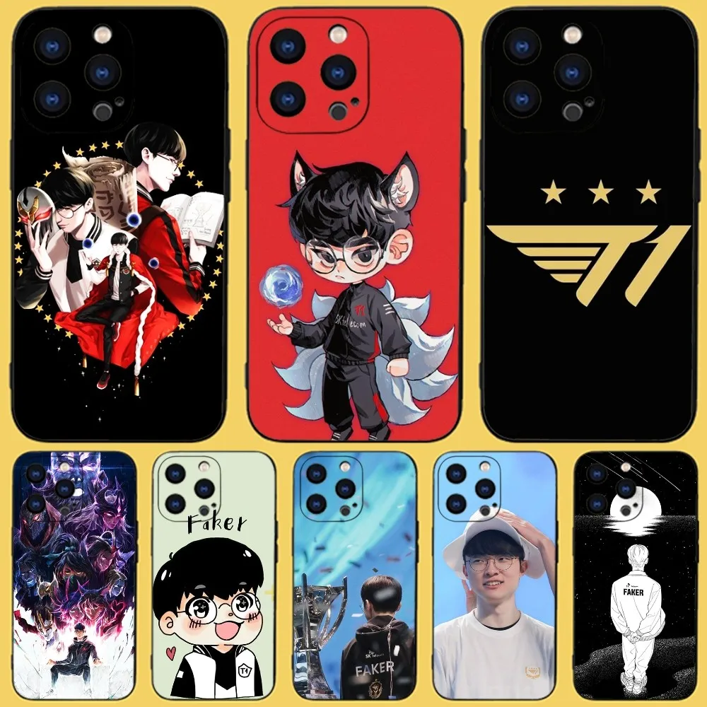 Faker L-LOL SK Telecom T1 чехол для телефона iPhone 15 14 13 12 11 Plus Pro Max XR XS X 7 8 SE Mini черный