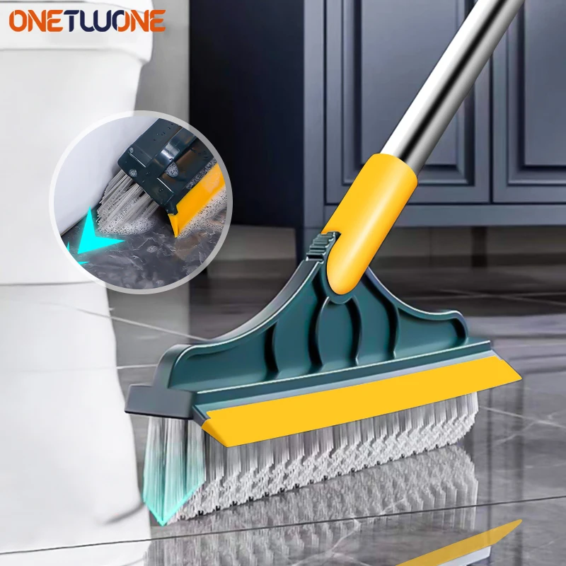 

Rotating Cleaning Brush Bathroom Kitchen Floor Scrub Brushes Long Handle Stiff Broom Mop for Washing Windows Crevice Brush