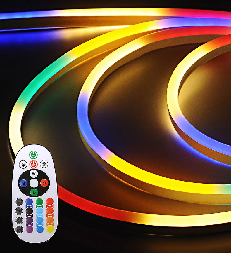 Led Strip Lights10mm*7mm 96leds/M 8-10W 220V Christmas Lights Flexible Running Neon Colorful RGB Outdoor LED Light Strip