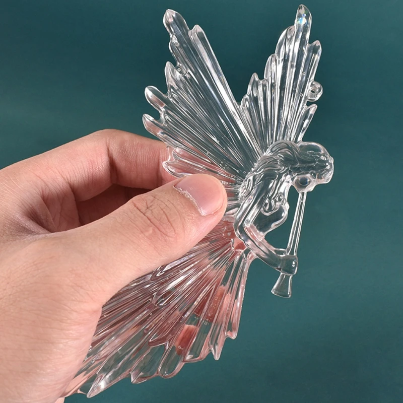 Зеркальная блестящая силиконовая форма для девочки с канавкой и ангелом