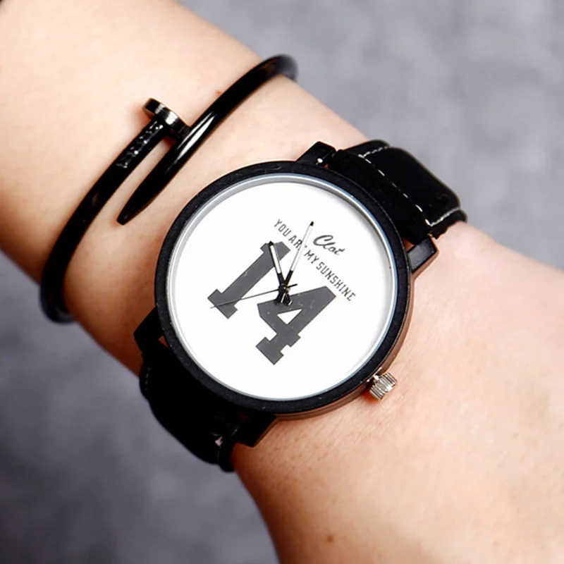 Новые часы с большим циферблатом для студентов средней школы корейские женские