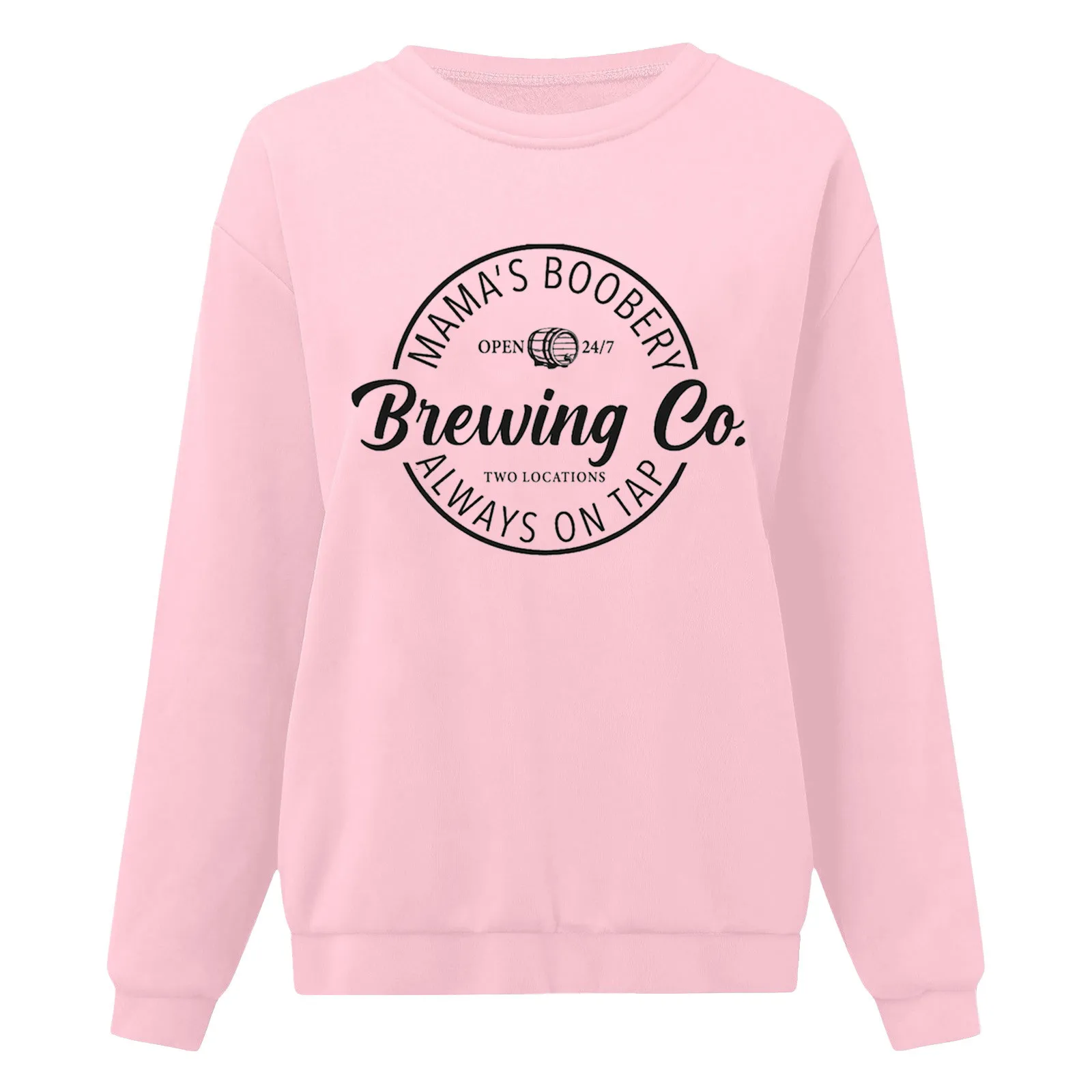 

Women Casual Simple Round Neck Long Sleeve Hoodie Funny Letter Print Pullover Japanese style Athletic Tracksuit