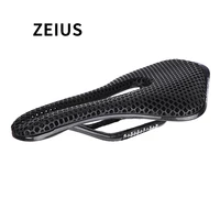 zeius bicycle 3d printing saddle carbon fiber rails ultra light 162g hollow comfortable road bike mtb honeycomb cushion