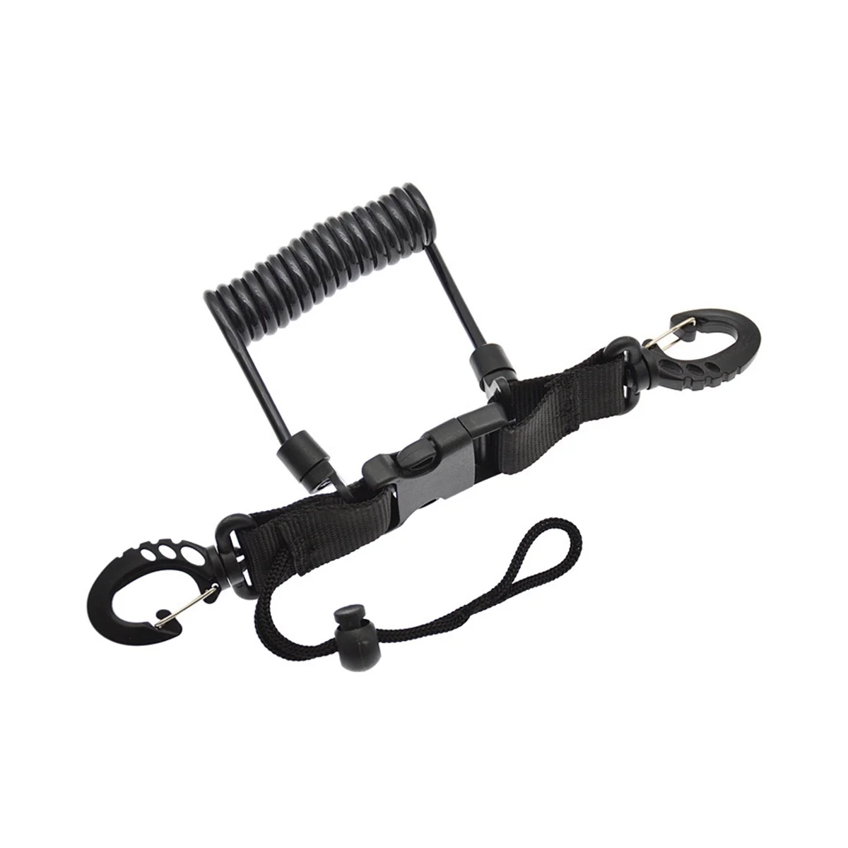 

Diving Spiral Rope Camera Cover Rope Anti Loss Spring Rope Camera Rope Underwater Coil Lanyard Camera Anti-Lost,Black