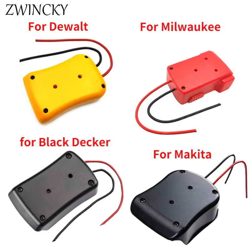 

ZWINCKY Battery Adapters For Makita/Bosch/Milwaukee/Dewalt/Black&Decker 18V Power Connector DIY Adapter Dock Holder 14 Awg Wires