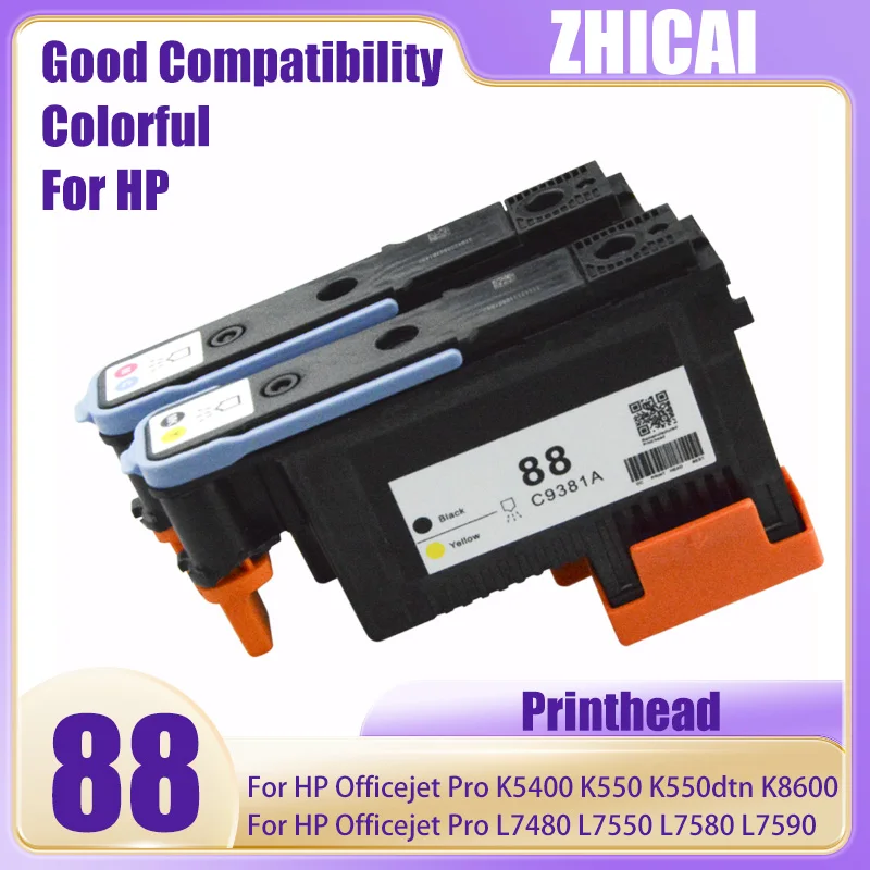 Печатающая головка hp88 C9381A C9382A для принтера HP Officejet Pro K5400 K550 K8600 L7480 L7550 L7590 L7650 L7580 L7750