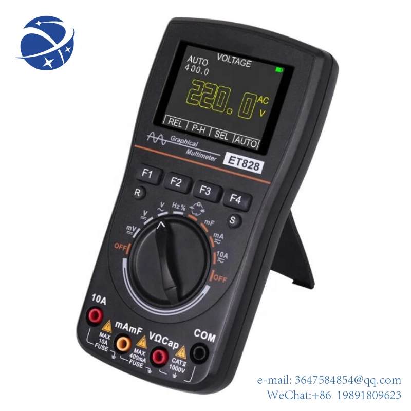 

Yun YiET828 1MHZ 2.5MSPS Full function High Precision Automatic Range display Electrician instrument Oscilloscope Digital Multim