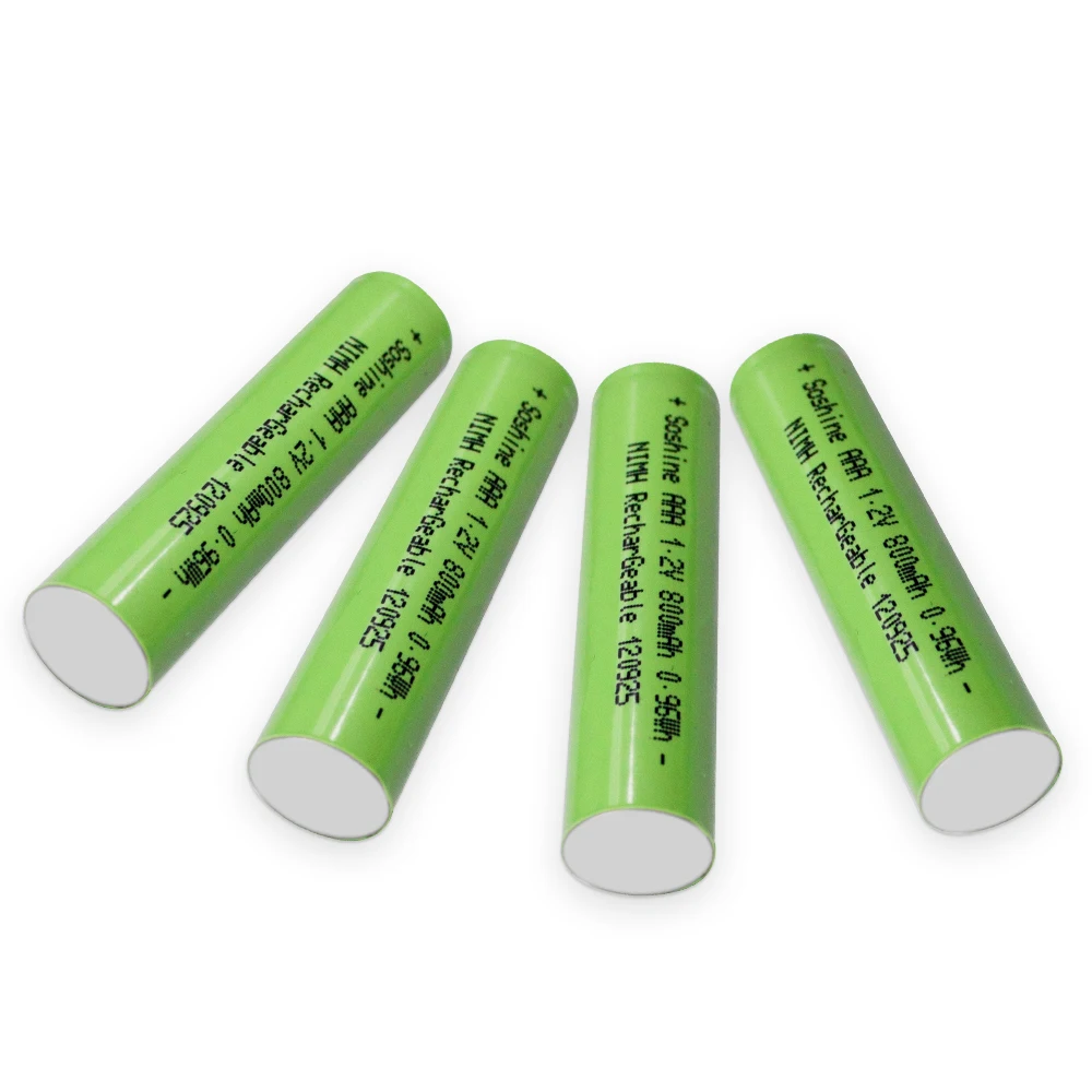 Фото Аккумуляторы Soshine AAA NI-MH 1.2V 800mAh, перезаряжаемые, высокой емкости, для автомобильных пультов, игрушек, фонариков, камер №2