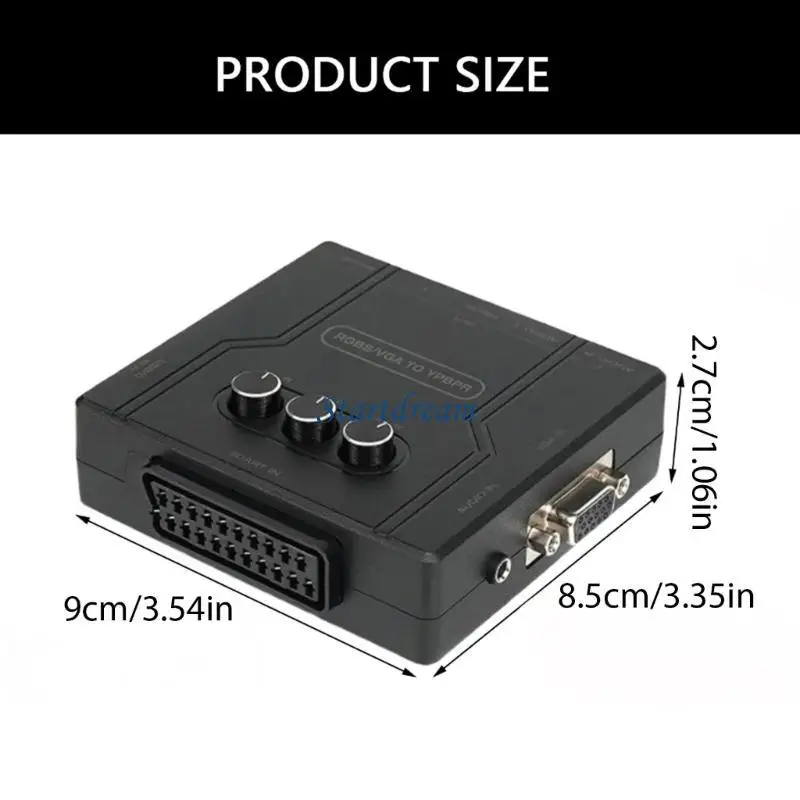 Эффективный адаптер RGBS SCART VGA для YPBPR, адаптер для консолей для геймеров K92C (art.: 3920d33f7dcae) - 3920d33f7dcae