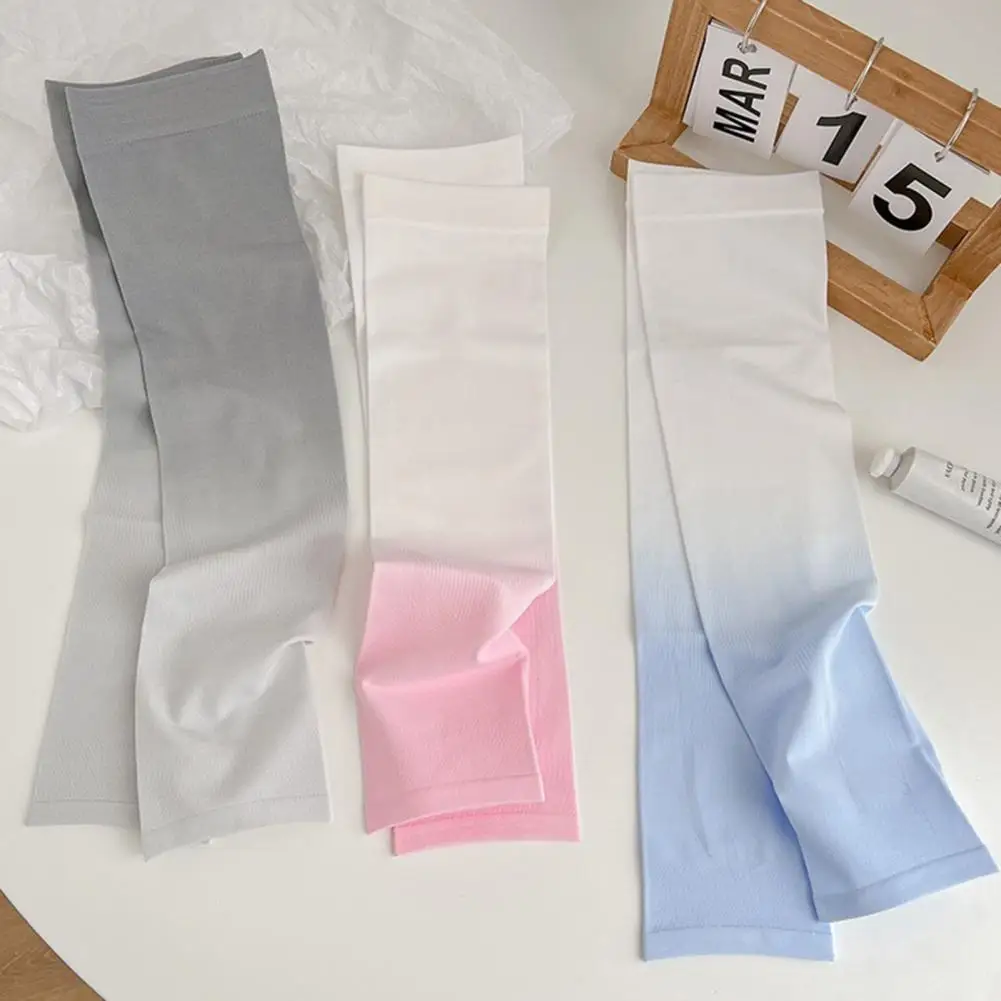

1 Pair Summer Gradient Ice Sleeve UV Protection Sleeve Outdoor Riding Anti-ultraviolet Men Women Quick-drying Sleeve Arm Guard