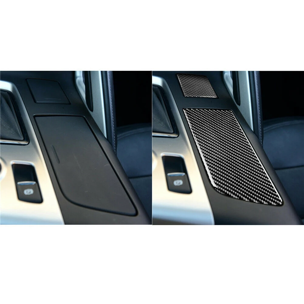 

2pcs Carbon Fiber Car Cup Holder Panel Interior Trim Sticker For Chevrolet C7 2014-2019 Cup Holder Panel Decoration Stickers