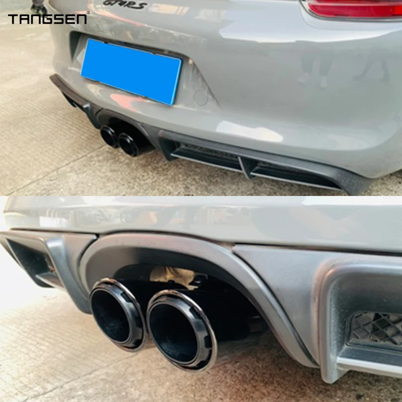 Для 09-24 Porsche Cayman 981 987 718 Boxster прямоугольный выхлоп модернизированный глушитель с