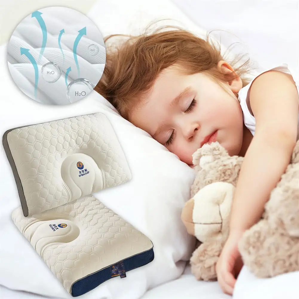 

Neck Protection Massage Pillow Household Natural Rubber Single Person Neck Protection Pillow Core Helps Sleep
