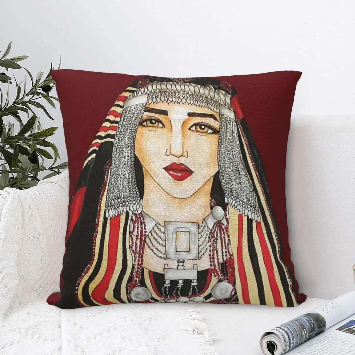Yemeni Женская подушка для иллюстрации дивана винтажная в стиле аниме