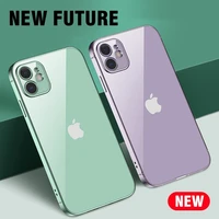 funda coque phone case for iphone 11 12 mini pro xs max x xr full shockproof cover coque for iphone se 2020 7 8 silicone plating