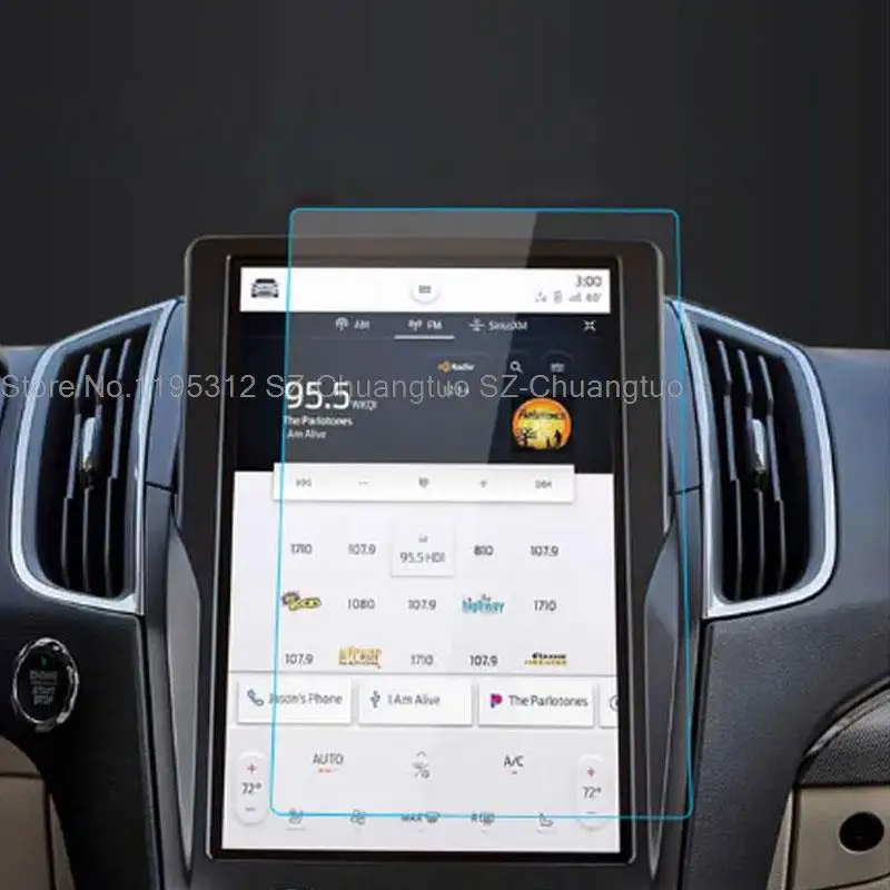 

Защитная пленка для экрана из закаленного стекла для Ford Edge 2021, 2022, 2023, автомобильная навигация, 12-дюймовые аксессуары для интерьера автомобиля