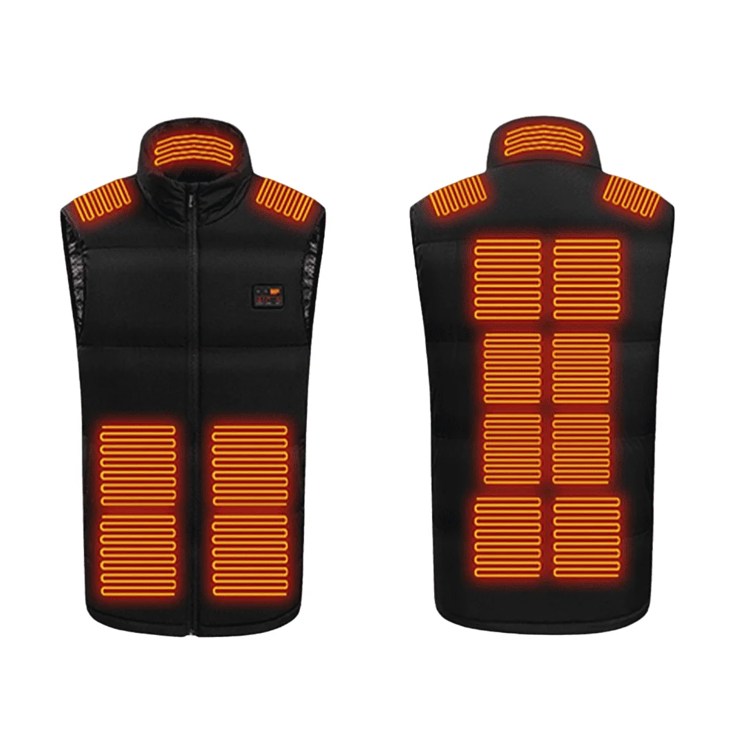 Unisex Heated Vest for Men and Women, Lightweight USB  Heated Vest with 15 heating sheets , Heated Hunting Vest, XL