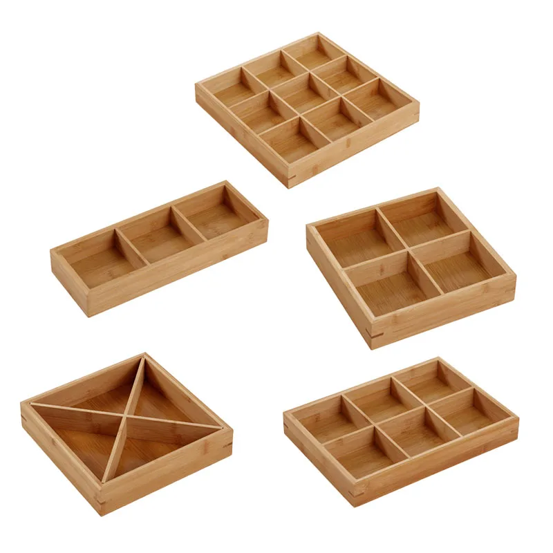 

Japanese Style Ceramic Sushi PlateDessert Plate Sashimi Plate Divided Grid Platter Bamboo Three/Four/Six/Nine-palace Grid Boxe