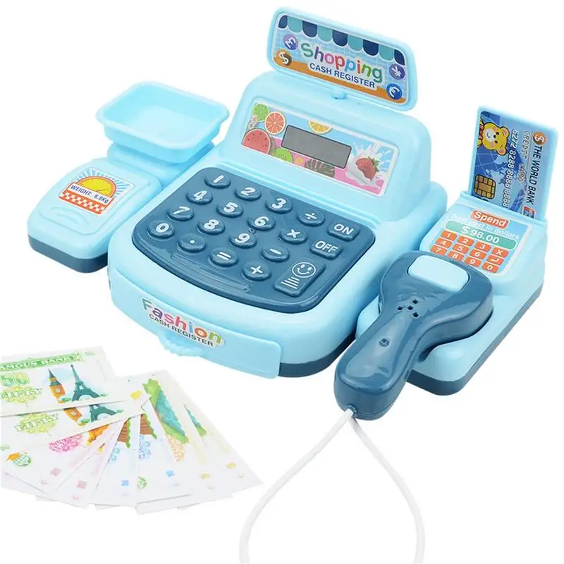 

Cashier Toy Cash Register Playset Mini Convenience Store Cashier Electric Toy With Sound And Light Role Play Game Set For Kids