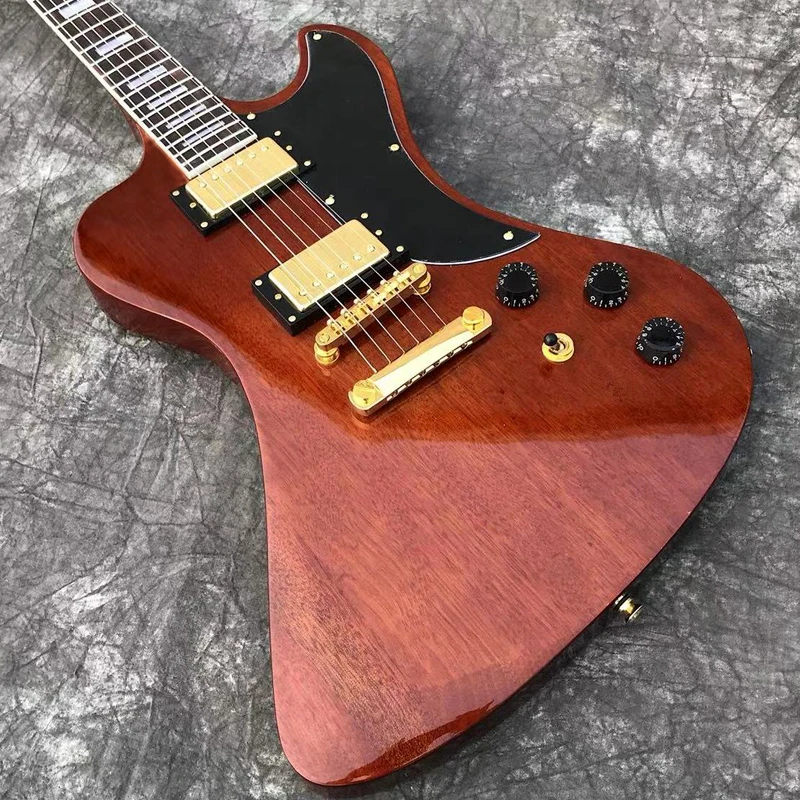 

Brown RD Electric Guitar Gold Hardware Rosewood Fingerboard Block Inlays Mahogany Body Guitarra Free Shipping
