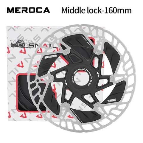 Велосипедный тормозной ротор MEROCA 160 мм, плавающий охлаждающий дисковый ротор для горного и шоссейного велосипеда с 6 болтами/центральным замком, дисковый тормозной ротор
