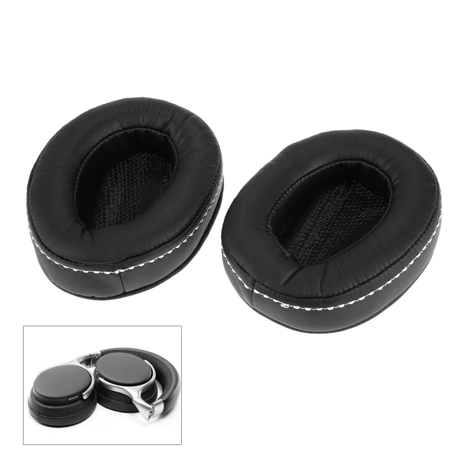 

1 Pair Replacement Protein Skin Leather Memory Sponge Foam Ear Pads Cushions for DENON AH-D600 AH-D7100 Headphones High Quality