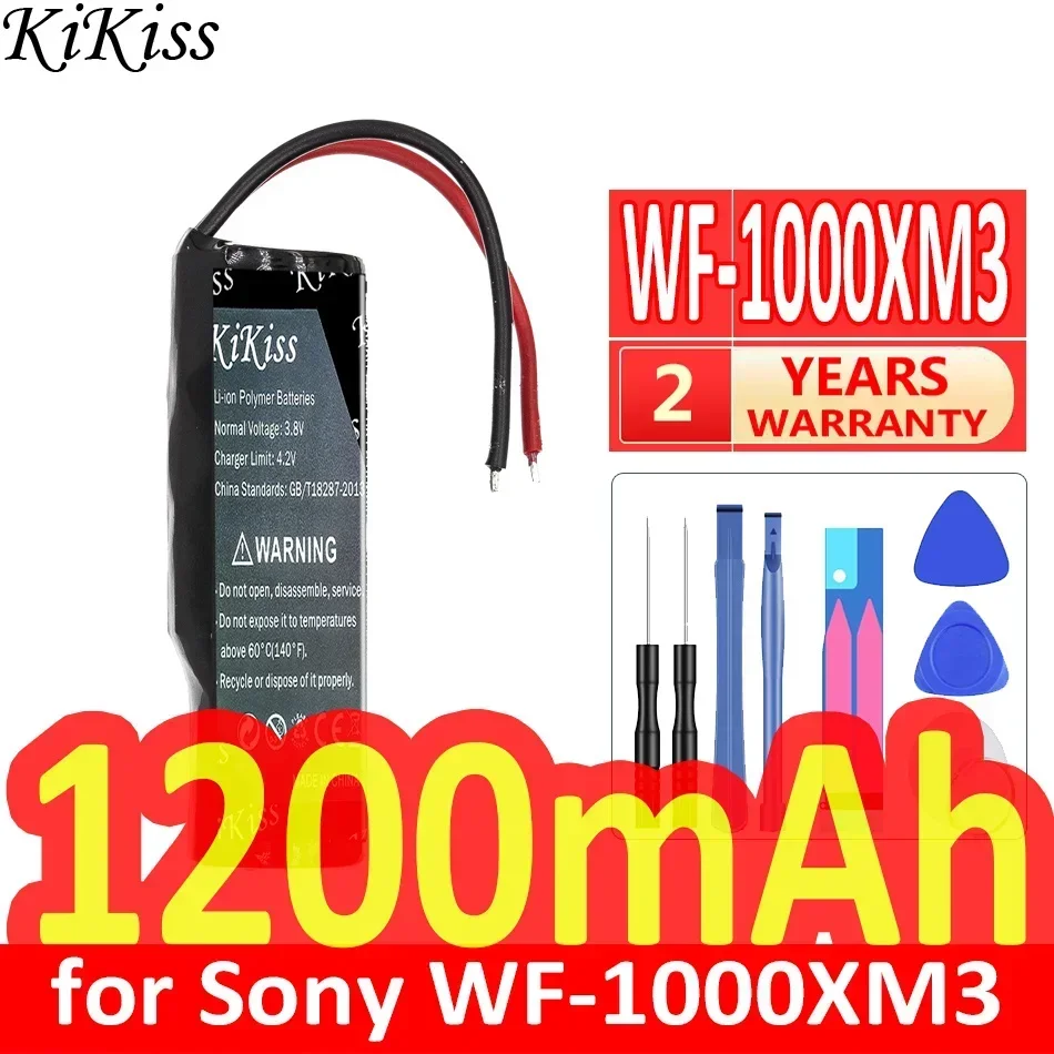 Мощная батарея 1200 мАч KiKiss WF1000XM3 (14430 2line) для Sony WF-1000XM3 зарядка