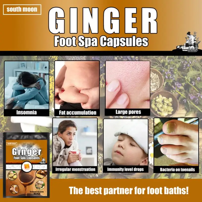 

10PCS/Pack Natural Mugwort Herb Foot Soak Wormwood Chinese Medicine Foot Bath Capsule For Foot Reflexology Spa Relax Massage Hot